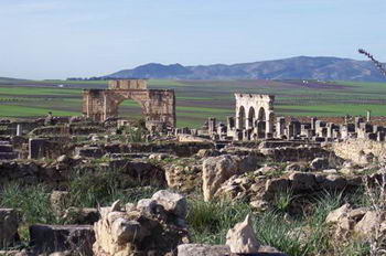 Una veduta dell’ antica Volubilis