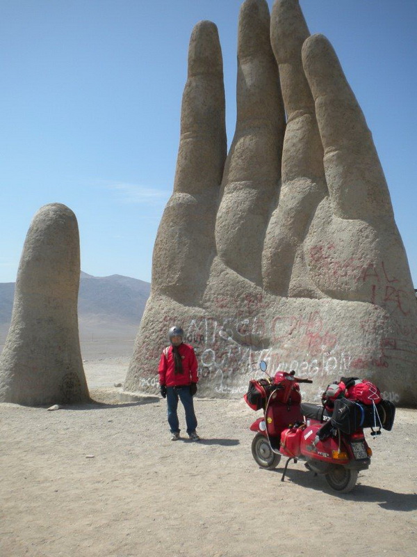 In vespa in Sudamerica