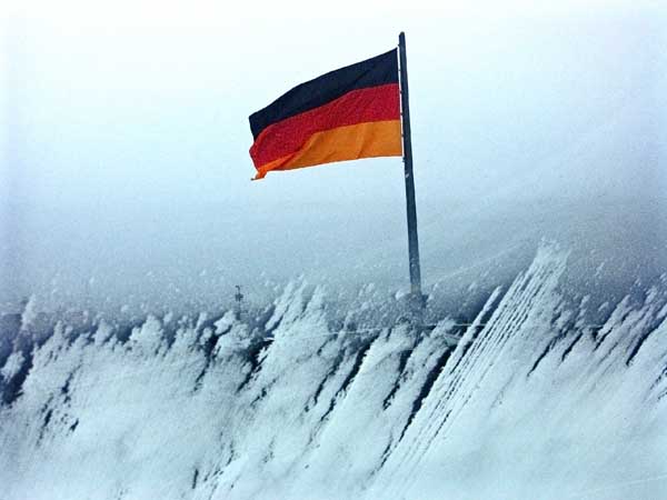 Berlino d'inverno vista dalla cupola dei Reichstag